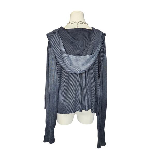 Nicholas K Sweater Oversized Draped Slouchy Thumbhole Apocalyptic Hoodie M - Picture 3 of 8
